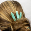 Amazonite Crystal Hair Pins - Appalachian Gems