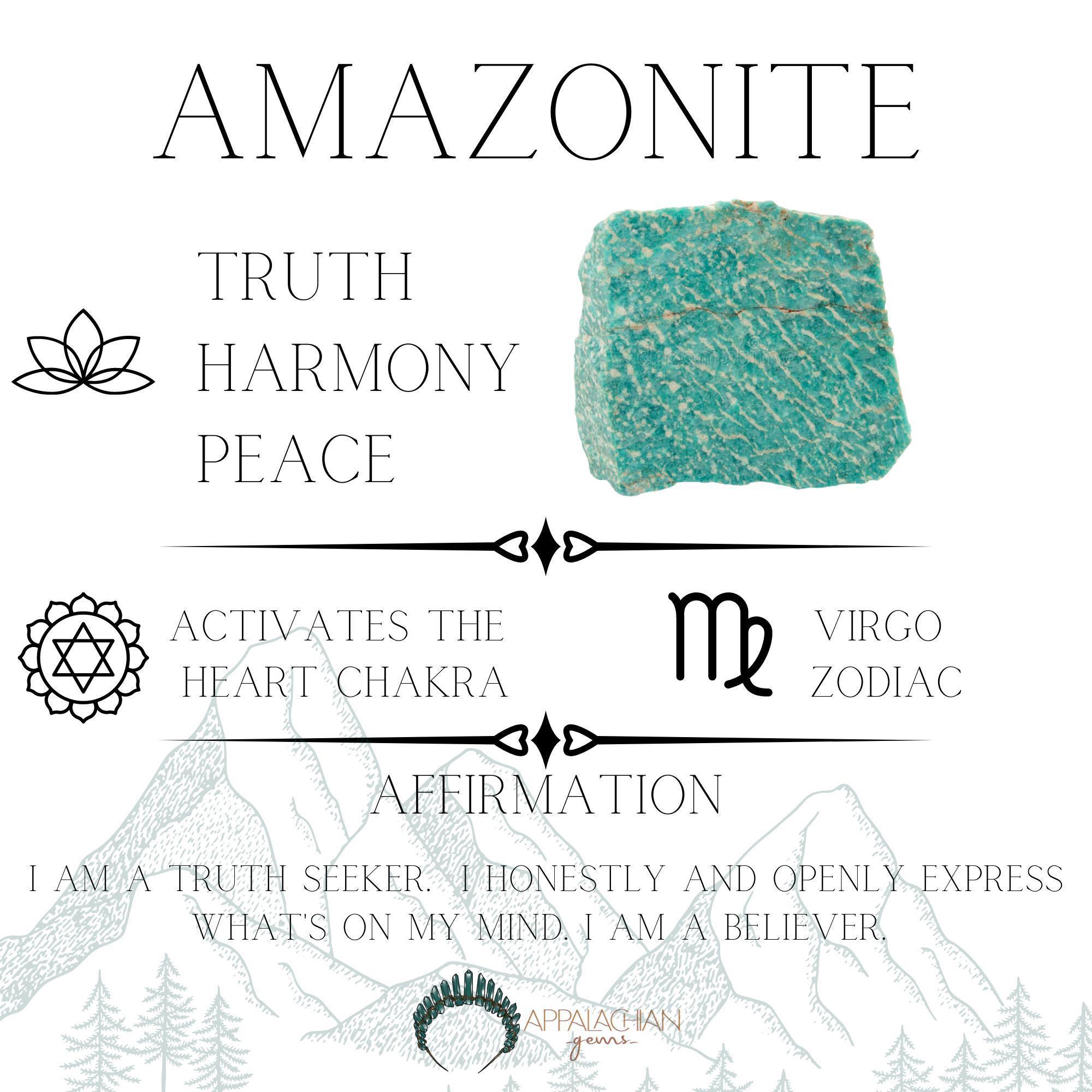 Amazonite Goddess Crystal Crown - Appalachian Gems