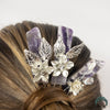Load image into Gallery viewer, Amethyst Floral Hair Pins - Appalachian Gems