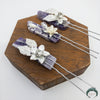 Amethyst Floral Hair Pins - Appalachian Gems