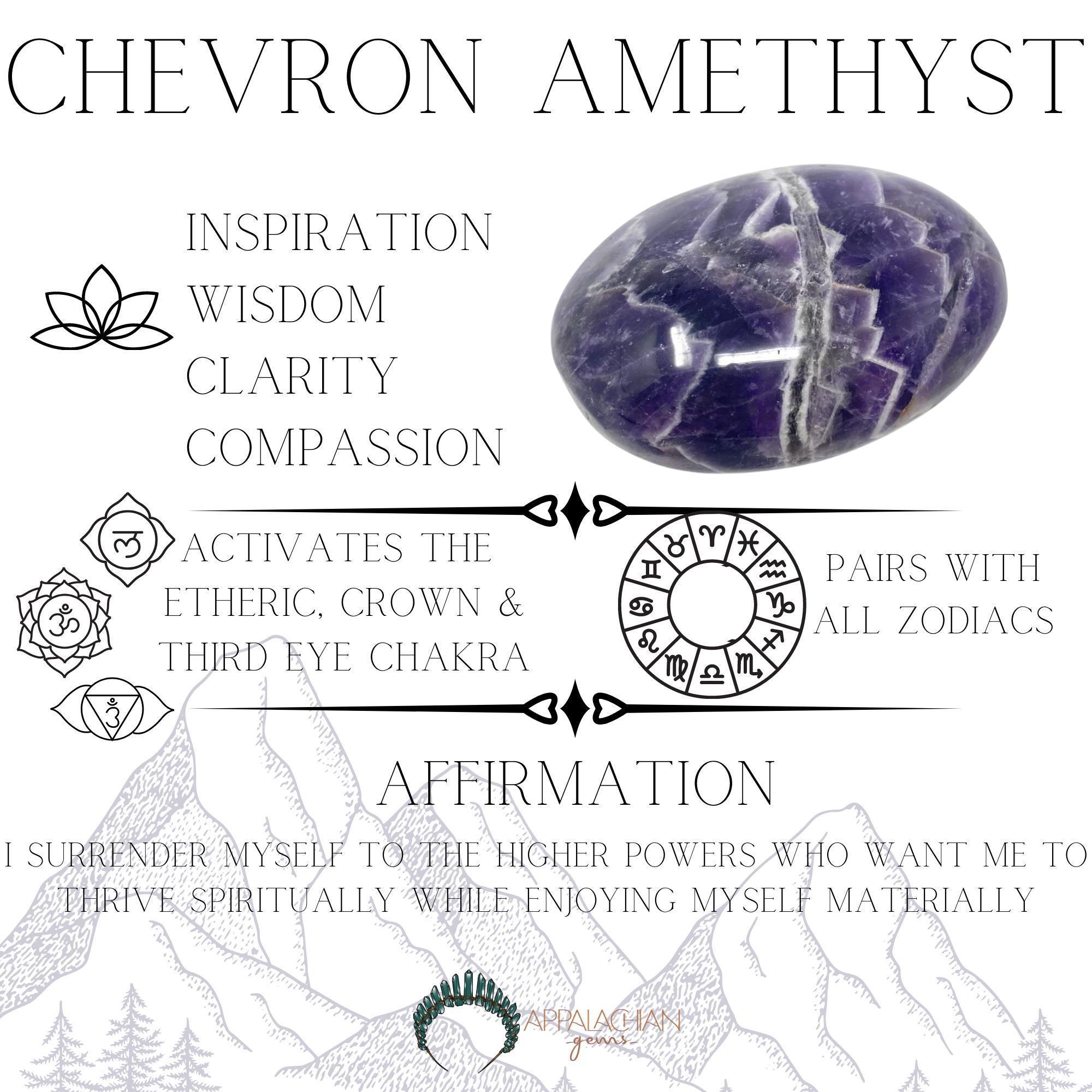 Chevron Amethyst Goddess Crown - Appalachian Gems