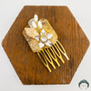 Citrine Floral Comb (Small) - Appalachian Gems
