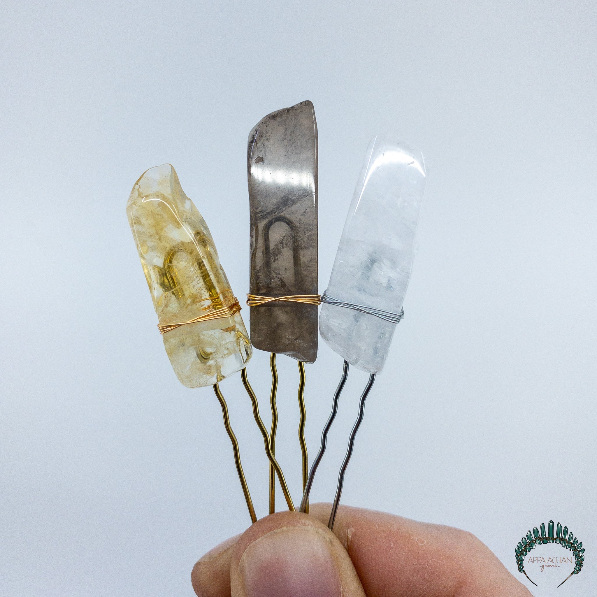 Clarity Focus Crystal Hair Pin Set - Appalachian Gems