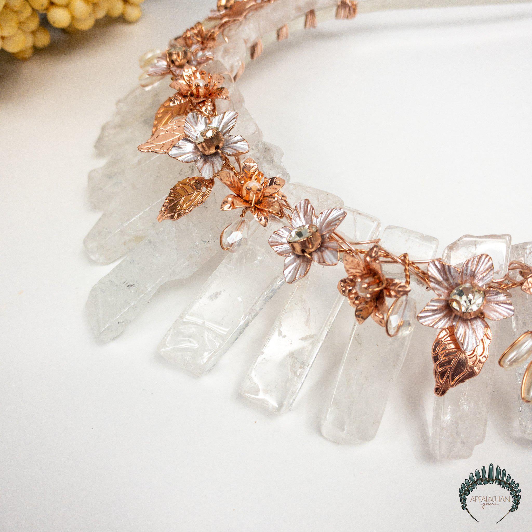 Clear Quartz Bridal Crystal Crown - Appalachian Gems