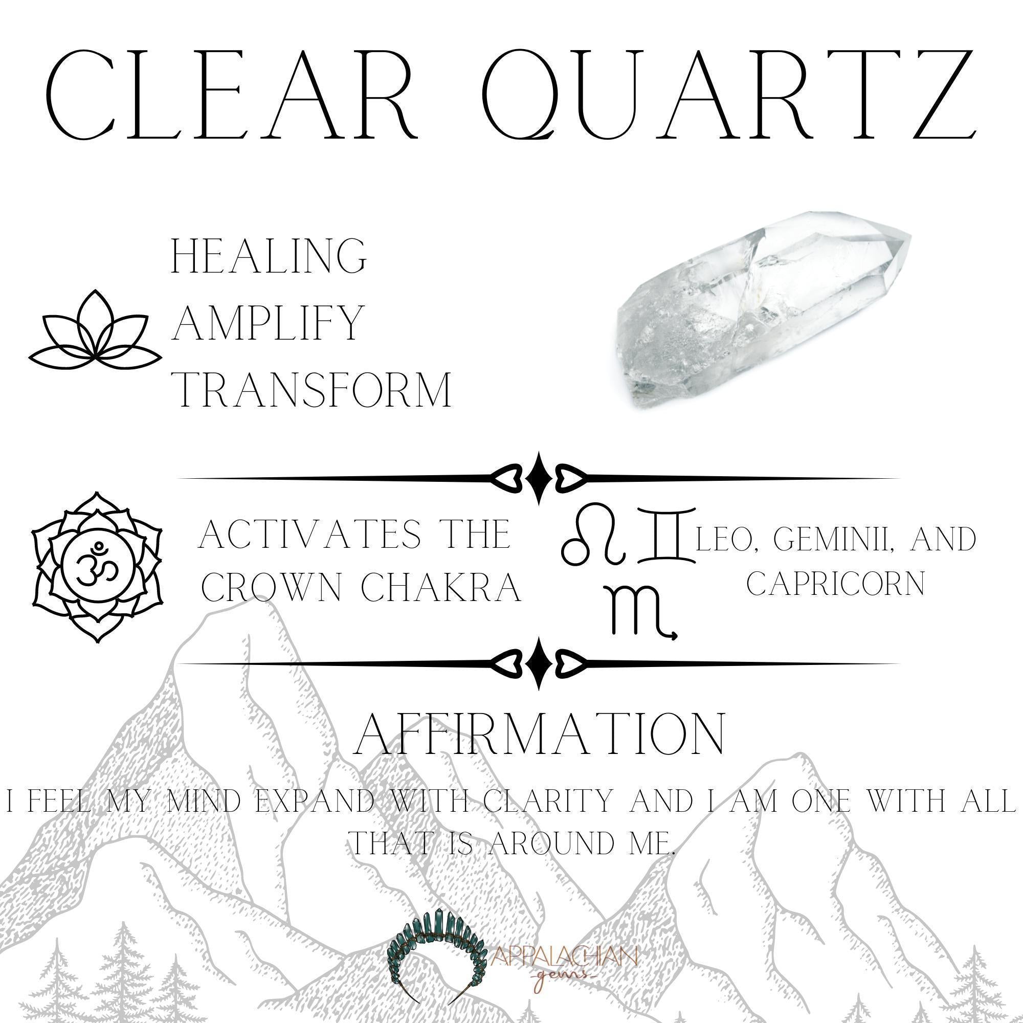 Clear Quartz Bridal Crystal Crown - Appalachian Gems