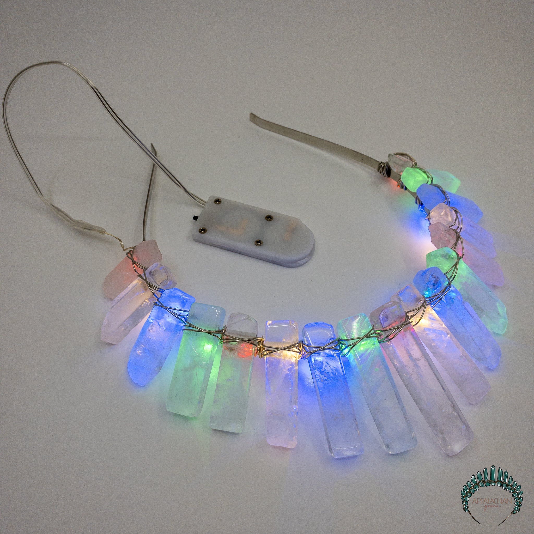 Clear Quartz LED Crown (Rainbow) - Appalachian Gems