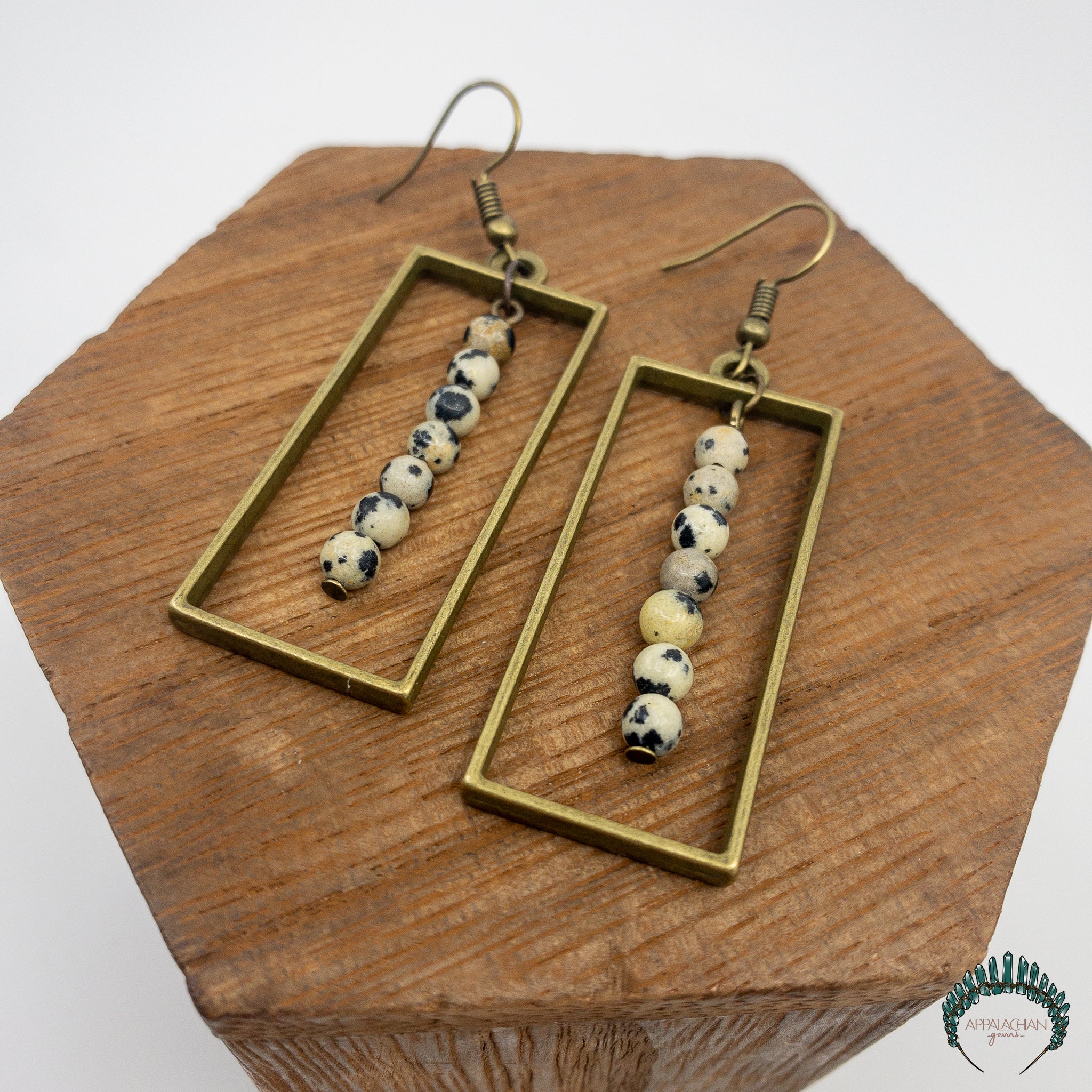 Dalmatian Jasper Bead Earrings - Appalachian Gems