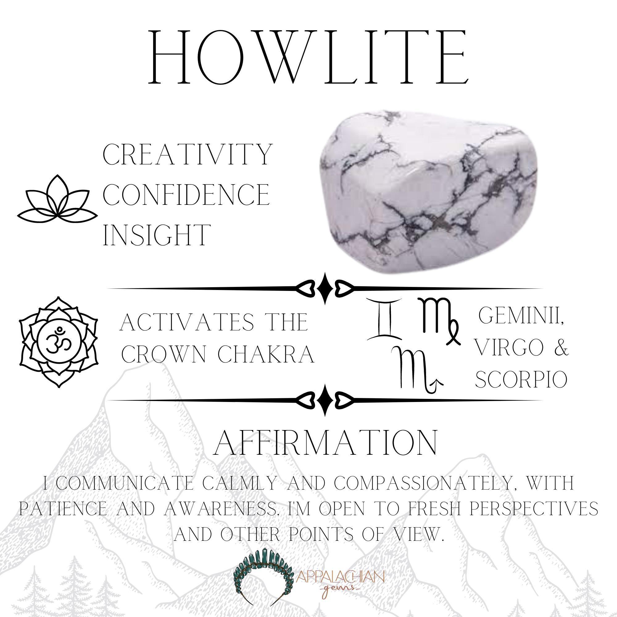 Howlite Crystal Headband - Appalachian Gems