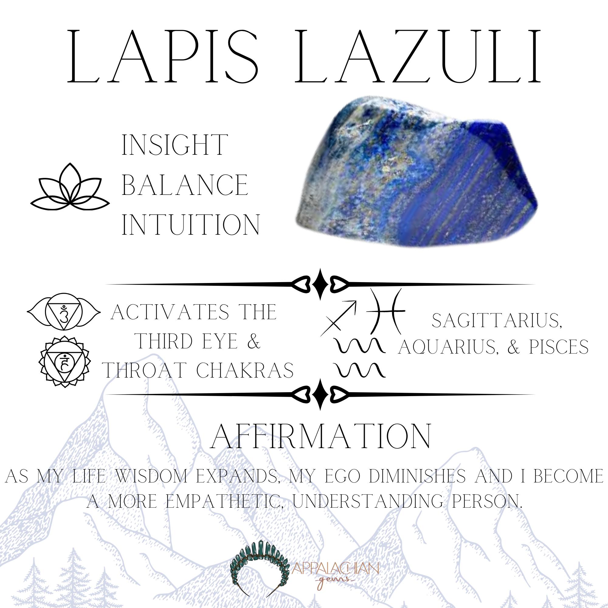 Lapis Lazuli Crystal Bridal Crown - Appalachian Gems