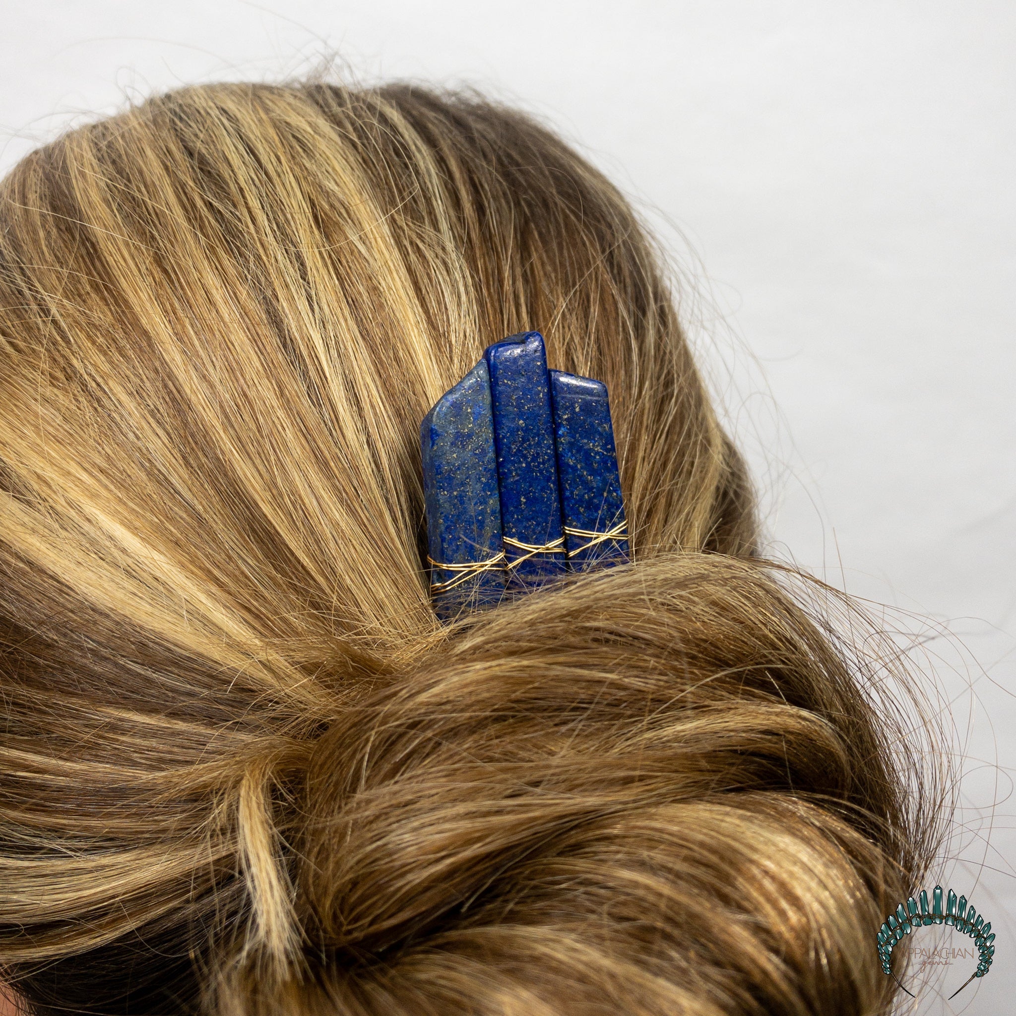 Lapis Lazuli Hair Comb (Small) - Appalachian Gems
