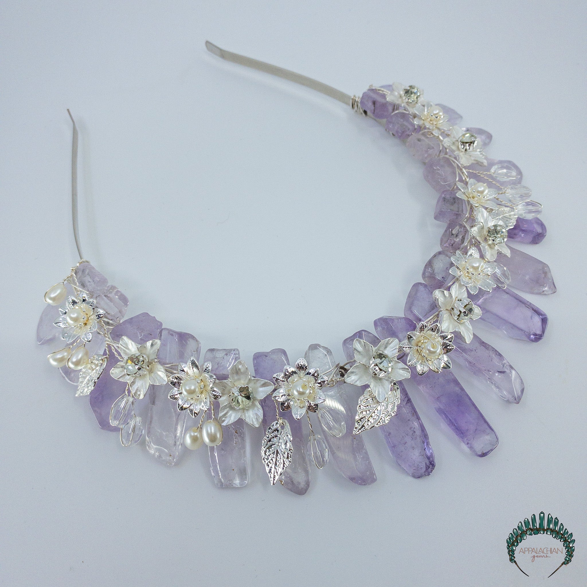 Light Amethyst Flower Crown - Appalachian Gems