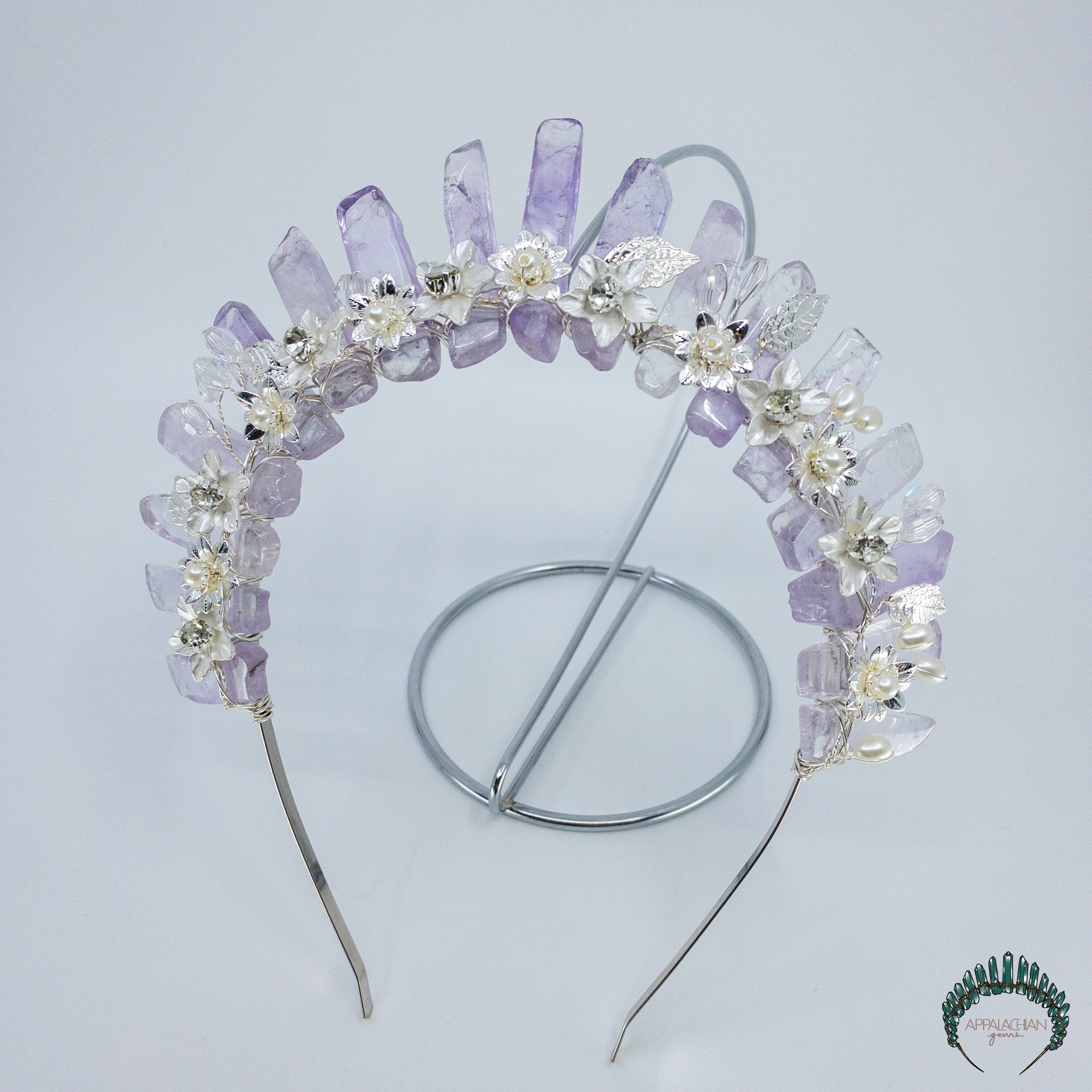 Light Amethyst Flower Crown - Appalachian Gems