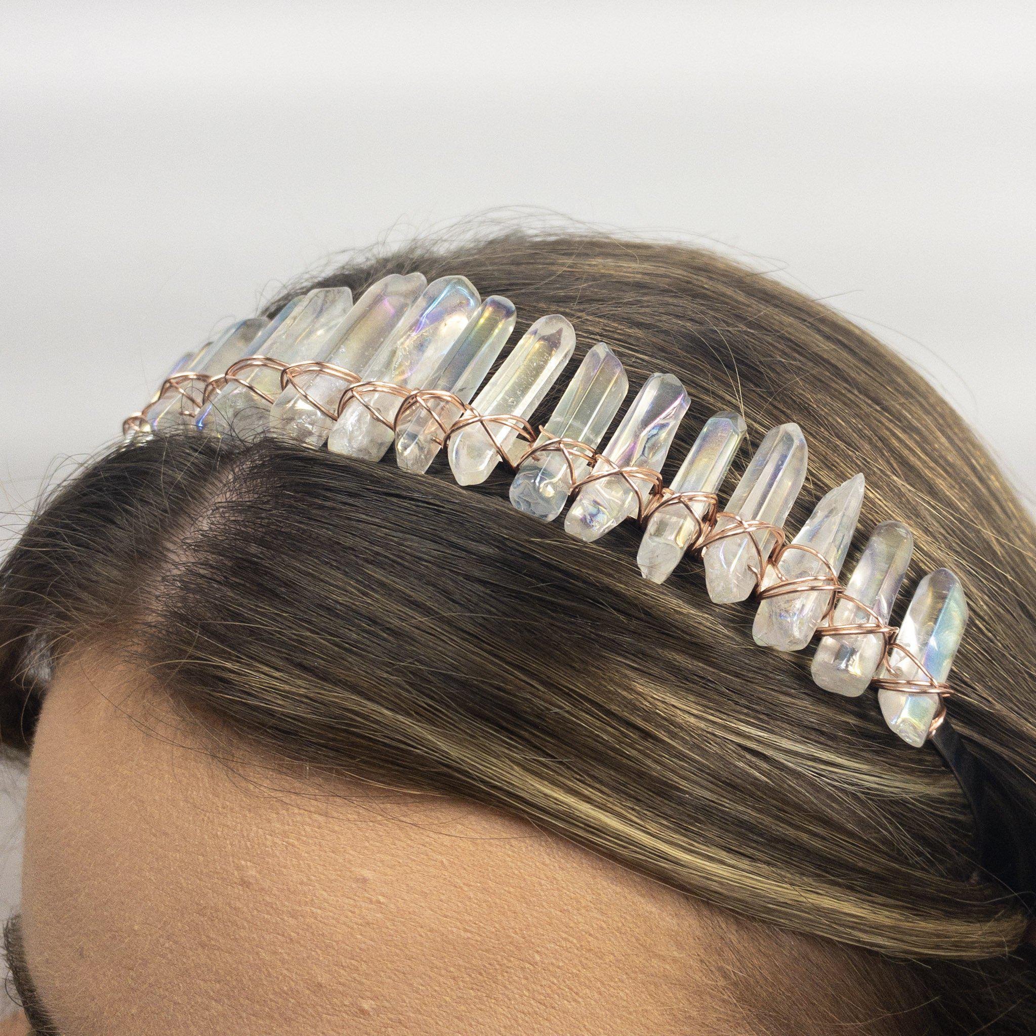 Polished Angel Aura Quartz Headband - Appalachian Gems