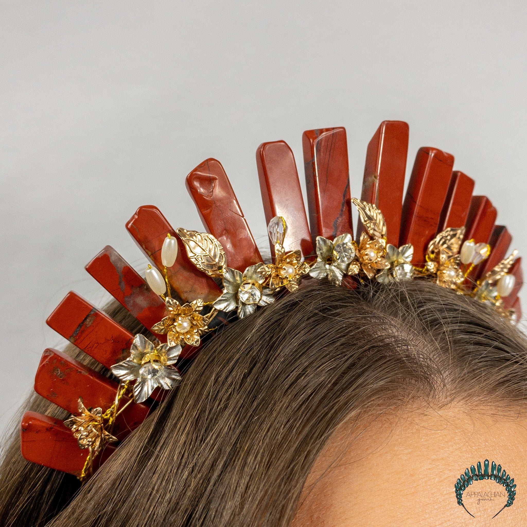 Red Jasper Flower Crown - Appalachian Gems