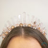 Load image into Gallery viewer, Rose Quartz Crystal Flower Crown - Appalachian Gems