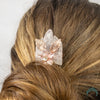 Rose Quartz Flower Comb (Small) - Appalachian Gems
