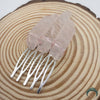 Load image into Gallery viewer, Rose Quartz Hair Comb (Small) - Appalachian Gems