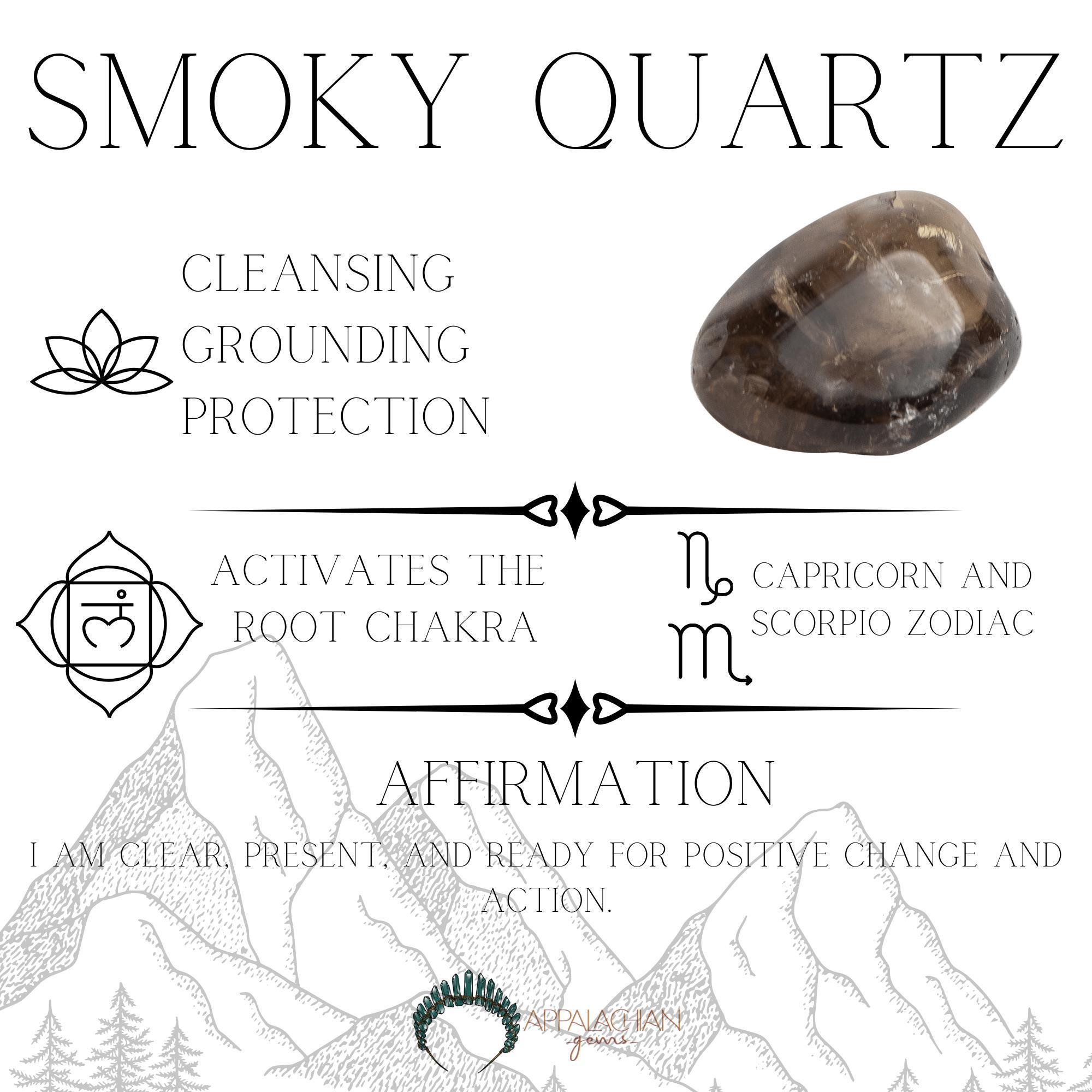 Smoky Quartz Crystal Barrette - Appalachian Gems