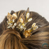 Smoky Quartz Floral Hair Pins - Appalachian Gems