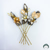 Load image into Gallery viewer, Smoky Quartz Floral Hair Pins - Appalachian Gems